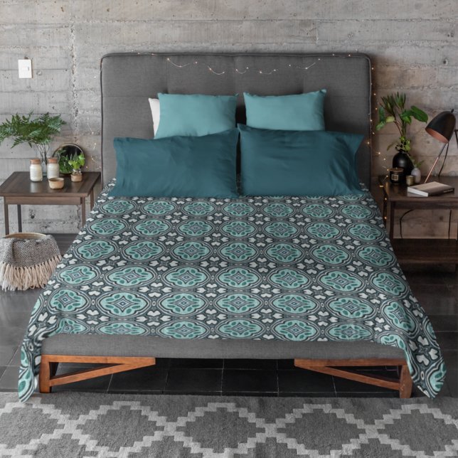 Bohemian Geometric Moroccan Mandala Art Pattern Duvet Cover (Creator Uploaded)
