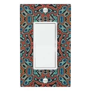 Bohemian Geometric Moroccan Mandala Art Pattern Light Switch Cover