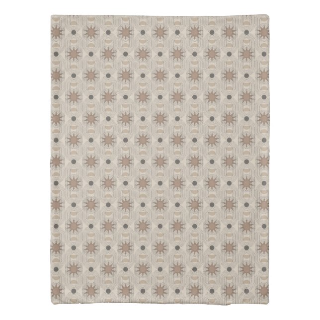 Bohemian Geometry – Vibrant Pattern Artwork Duvet Cover (Back)