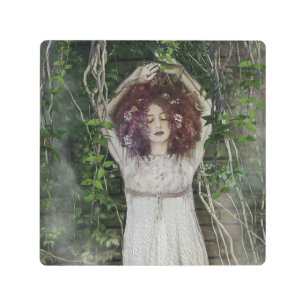 BOHEMIAN GIRL METAL WALL ART 8X8