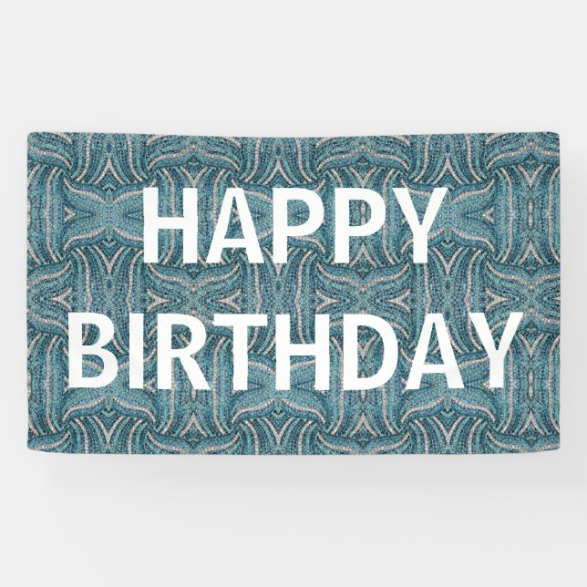 bohemian girly chic silver gray turquoise blue banner (Horizontal)
