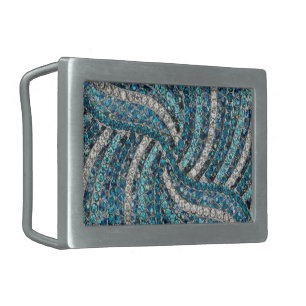 bohemian girly chic silver grey turquoise blue belt buckle