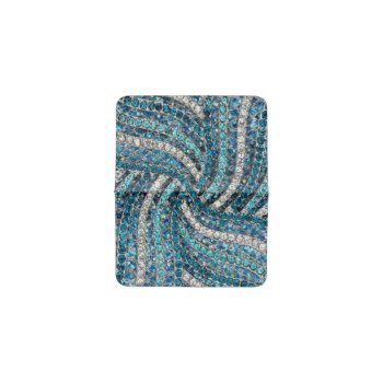 Bohemian Girly Chic Silver Grey Turquoise Blue Card Holder by CHICELEGANT at Zazzle