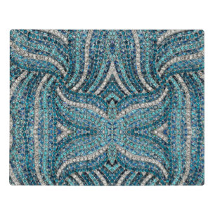 bohemian girly chic silver grey turquoise blue jigsaw puzzle