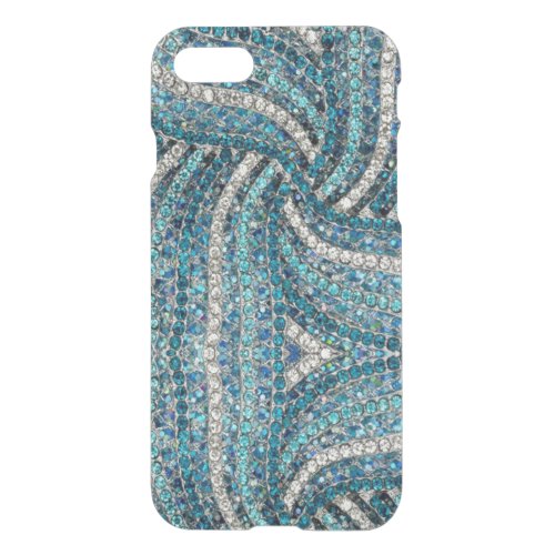  bohemian girly chic silver grey turquoise blue iPhone SE87 case