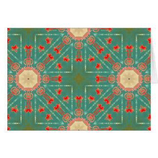 Bohemian Glam Turquoise Coral Starbursts NT Cards