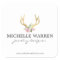 Bohemian Gold Antlers with Flowers Personlized