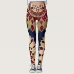 Bohemian Gold Navy Burgundy Hand Drawn Mandala Leggings<br><div class="desc">This modern and elegant design is perfect for the stylish bohemian woman. It features faux printed gold, navy blue, and burgundy red watercolor hand-drawn and painted floral and leaf mandala. It's chic, luxurious, artsy, and fashionable! ***IMPORTANT DESIGN NOTE: For any custom design request such as matching product requests, color changes,...</div>