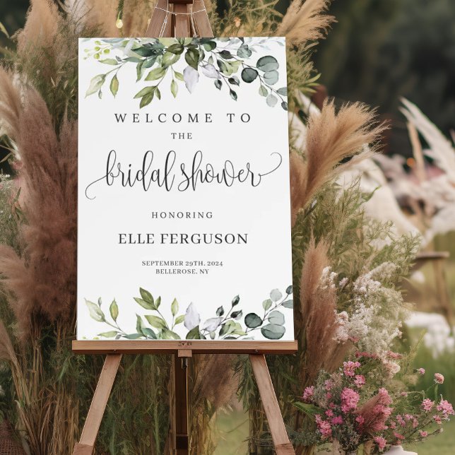 Bohemian Greenery foliage bridal shower sign (Bohemian Greenery foliage bridal shower sign)
