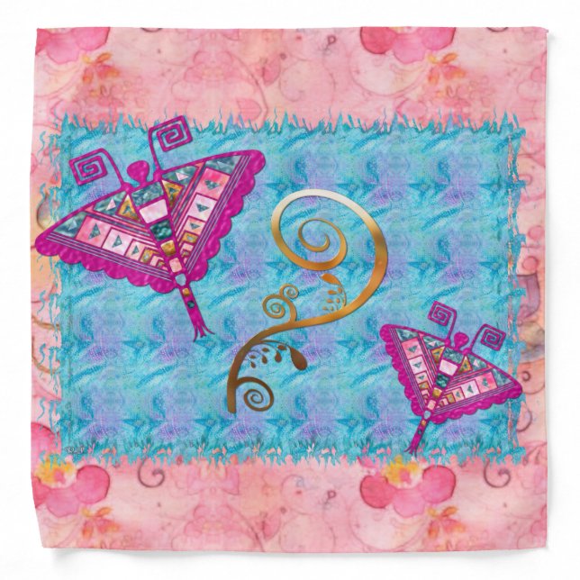 Bohemian Gypsy Folk Art Bandana (Front)