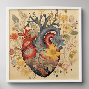 Bohemian Heart Wall Tile – Blooming Elegance