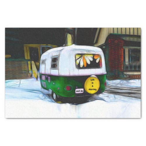 Bohemian Hippie Camper Life Is A Journey Just Go Tissue Paper