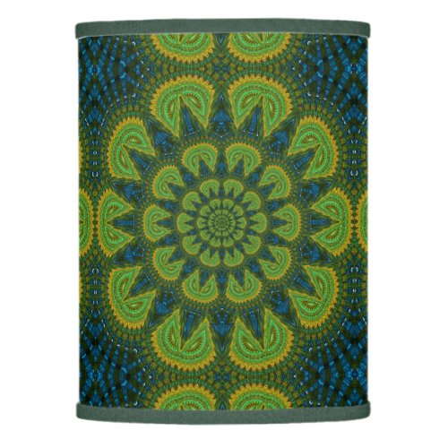   Bohemian Hippie Green Blue Mandala Ethnic Tribal Lamp Shade