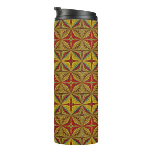  Bohemian Hippie Red Yellow Vintage Tribal Ethnic  Thermal Tumbler