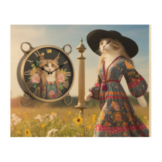 bohemian-inspired maxi dress adorned with vibrant wood wall art