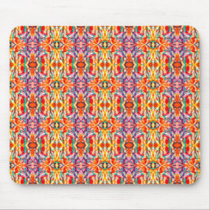 Bohemian Kaleidoscope Pattern Mouse Pad