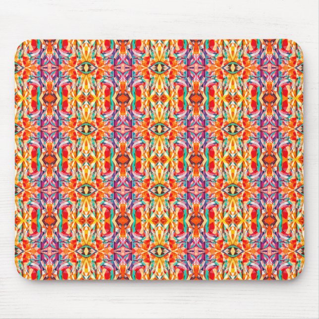 Bohemian Kaleidoscope Pattern Mouse Pad (Front)