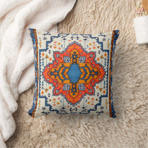 Bohemian Kilim Moroccan Style  Throw Pillow