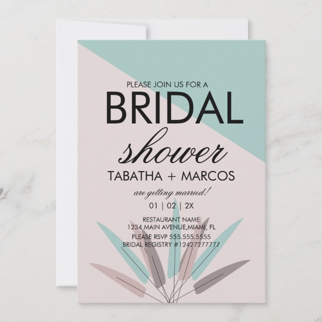 BOHEMIAN Leaf Tribal BRIDAL Shower  Invitation (Front)