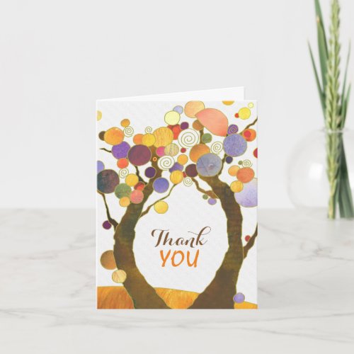 Bohemian Love Trees Wedding Thank You