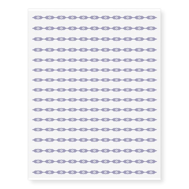 Bohemian Love Watercolor Feather Wedding Purple Temporary Tattoos (Front)