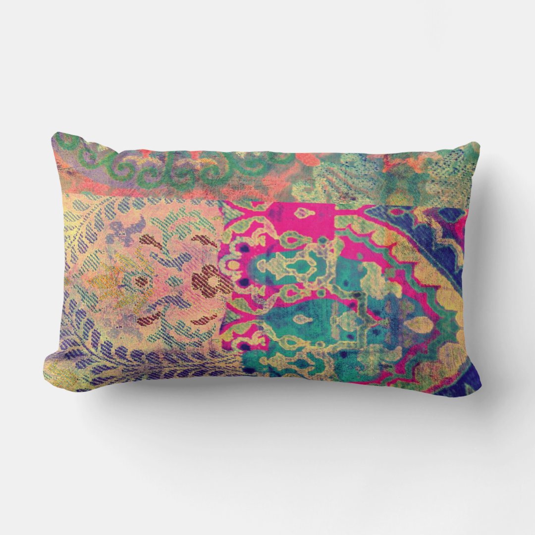 Bohemian Lumbar Pillow | Zazzle