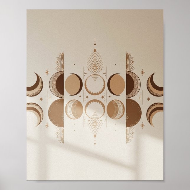 Bohemian Lunar Cycle Poster (Front)