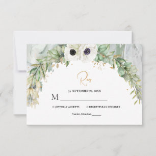 Bohemian Lush Greenery Arch Summer Garden RSVP Card