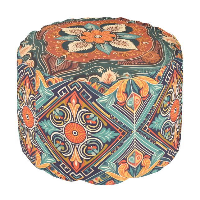Bohemian Luxe Pouf (Angled Back)
