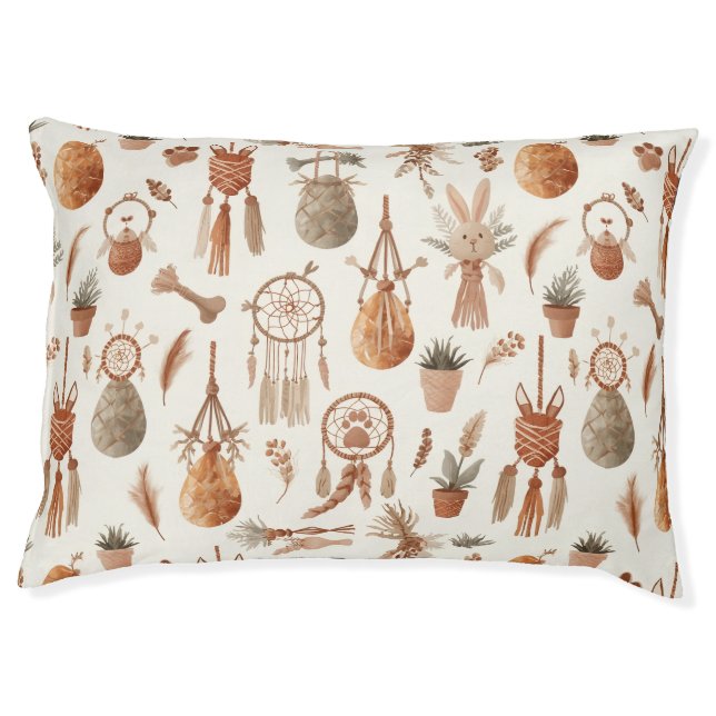 Bohemian Macrame Easter Pet Bed Woven Eggs (Front)