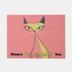 Bohemian Maine Coon Cat Mom Dad Out Door Carpet Doormat