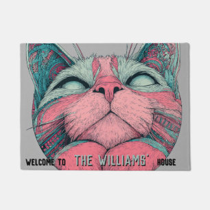 Bohemian MaineCoon Cat Mom Dad Home Decor Floormat Doormat
