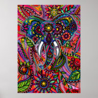 bohemian elephant art