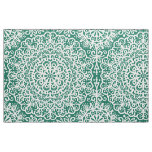 Bohemian Mandala Lace Emerald Green Jewel Tone Fabric