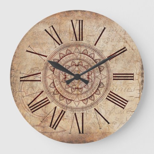 Bohemian Mandala Vintage Indian Style Wall Clock