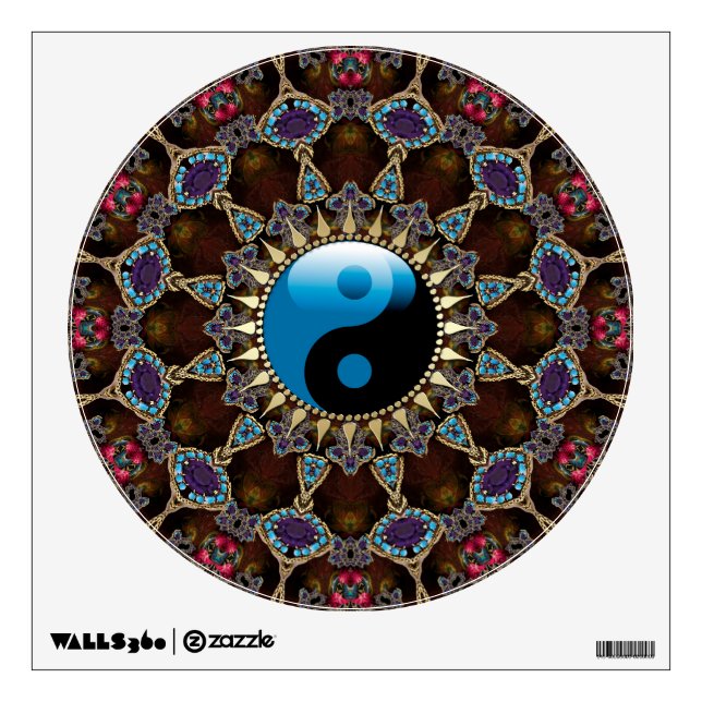 Bohemian Mandala YinYang Wall Sticker (Front)