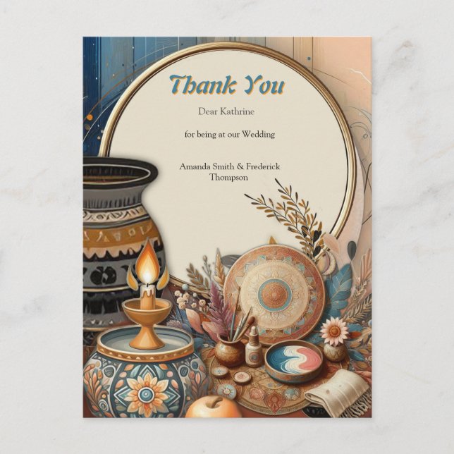 Bohemian mix of colours and decor theme postcard (Front)