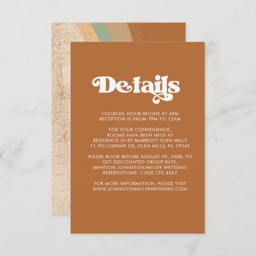 Bohemian Modern Earth Tones Details Enclosure Card