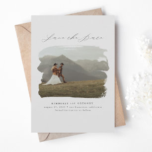 Bohemian Modern Minimalist Save the Date Photo