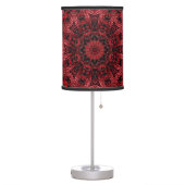 bohemian moroccan maroon burgundy mandala table lamp (Left)