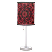 bohemian moroccan maroon burgundy mandala table lamp (Right)