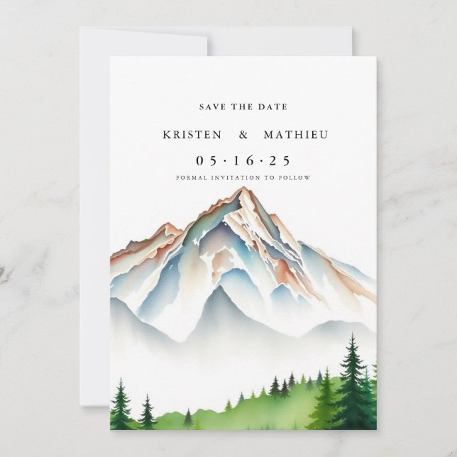 Bohemian Online Mountain Save The Date (Front)