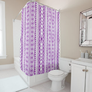 Bohemian Ornament 30122020 Violett Shower Curtain