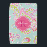 Bohemian Paisley Custom Monogram iPad Mini Cover<br><div class="desc">Add a touch of boho charm to your device with this colorful hand-drawn paisley iPad case! Featuring an intricate, artistic bohemian paisley pattern, this case brings a vibrant and stylish look to your tablet. Customize it with your name or monogram initials for a personal touch. Available in a variety of...</div>
