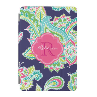Bohemian Paisley Custom Monogram iPad Mini Cover