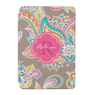 Bohemian Paisley Custom Monogram iPad Mini Cover