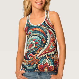 Bohemian Paisley no 11 Tank Top