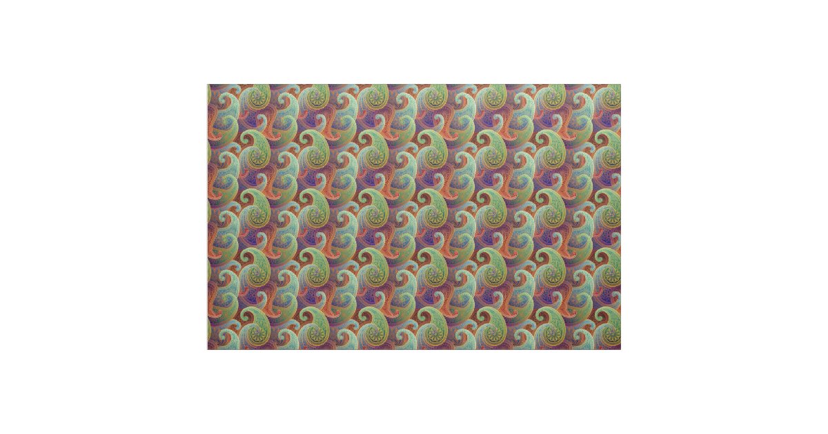 Bohemian Paisley Timeless Pattern Fabric | Zazzle