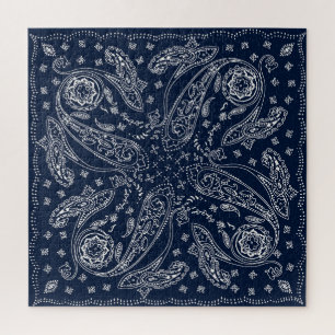 Bohemian Paisley Vintage Print Jigsaw Puzzle