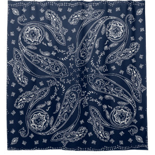 Bohemian Paisley Vintage Print Shower Curtain